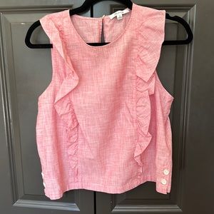 MADEWELL (medium) ruffled cropped short sleeved top